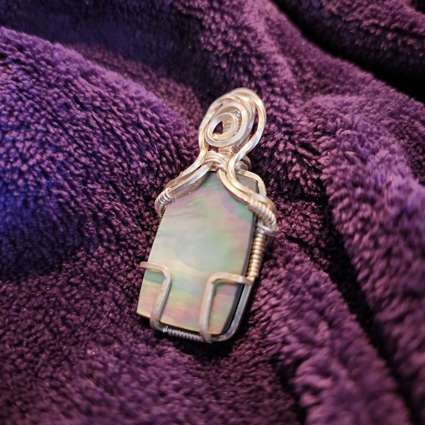 Mother of Pearl Pendant, Sterling Silver
