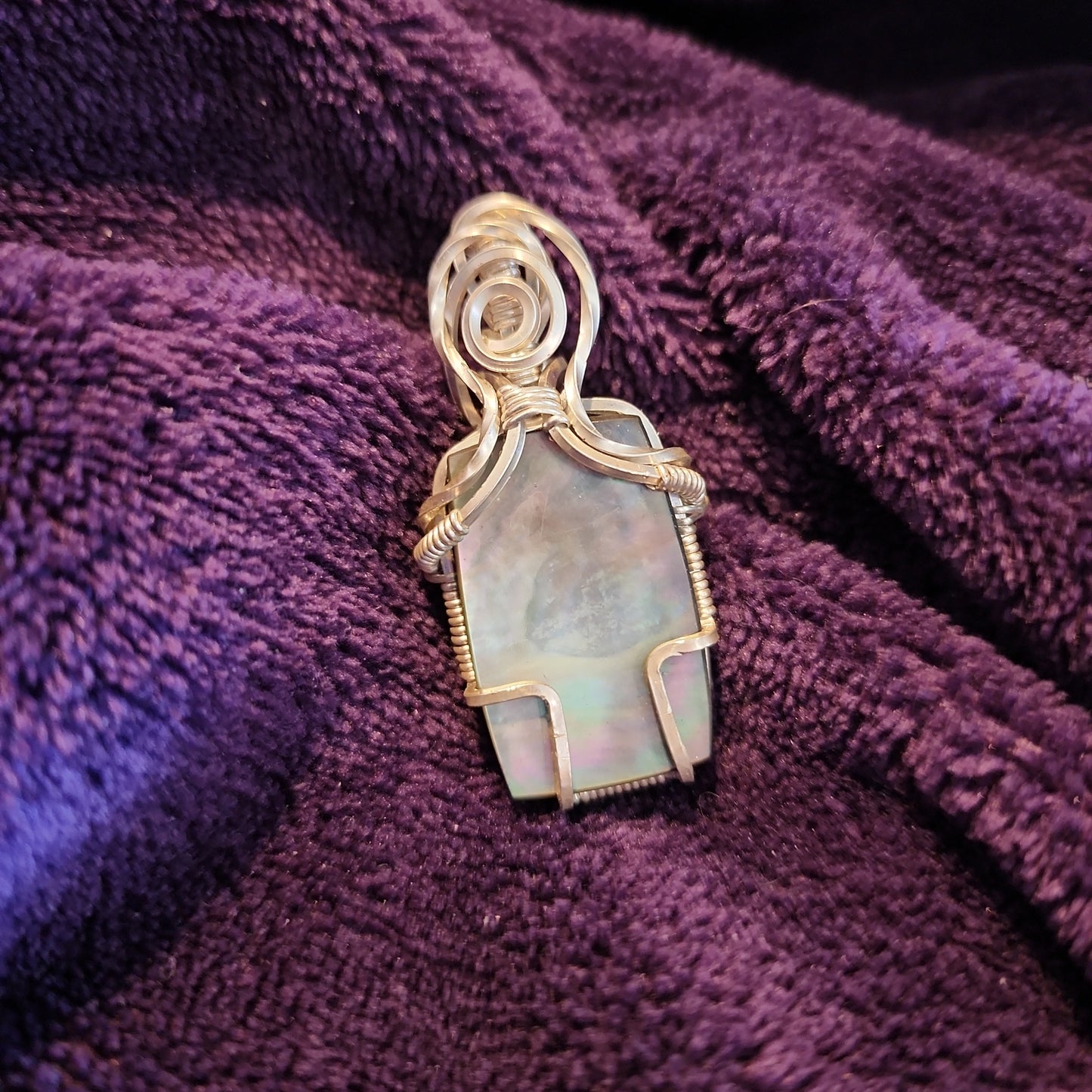 Mother of Pearl Pendant, Sterling Silver