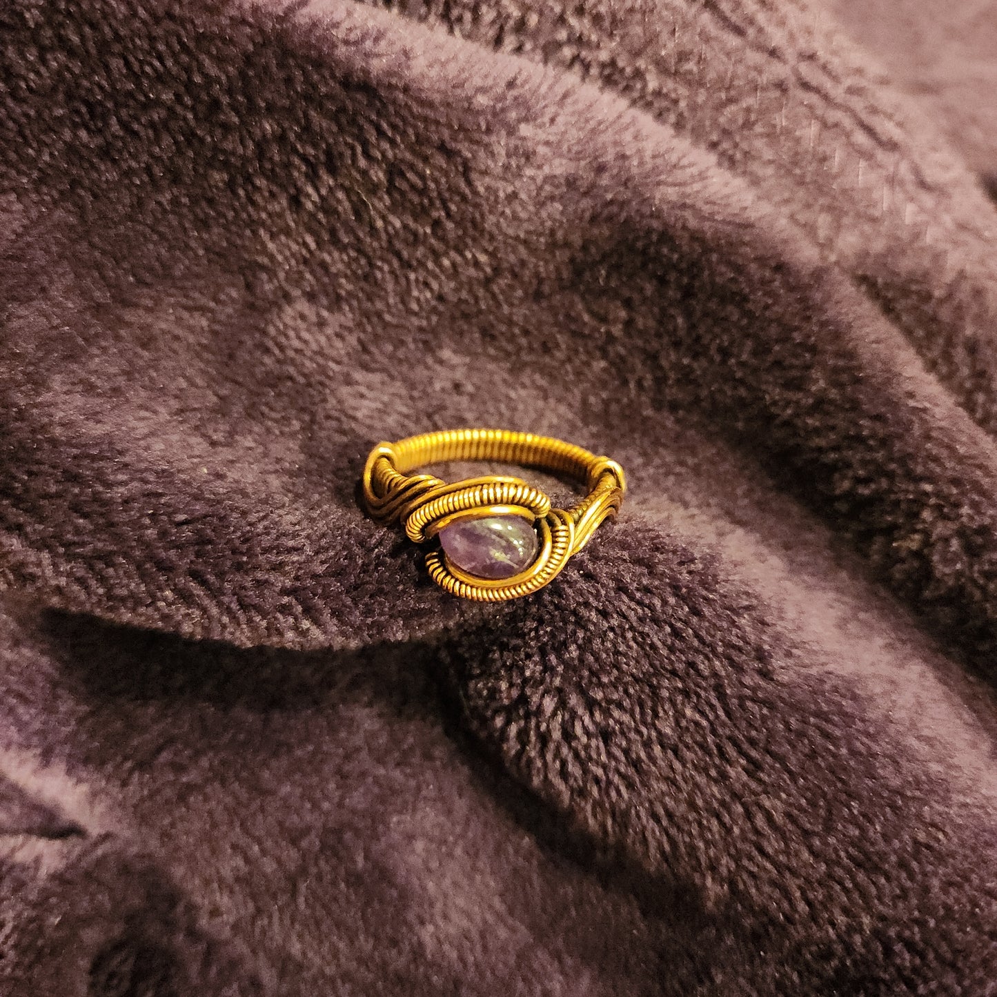 Amethyst Copper Rings