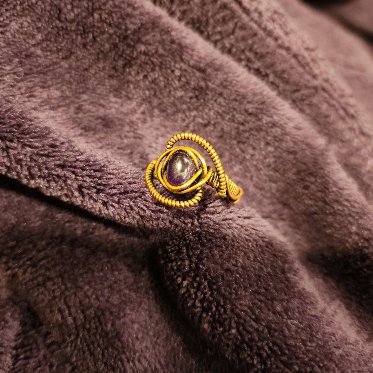 Amethyst Copper Rings