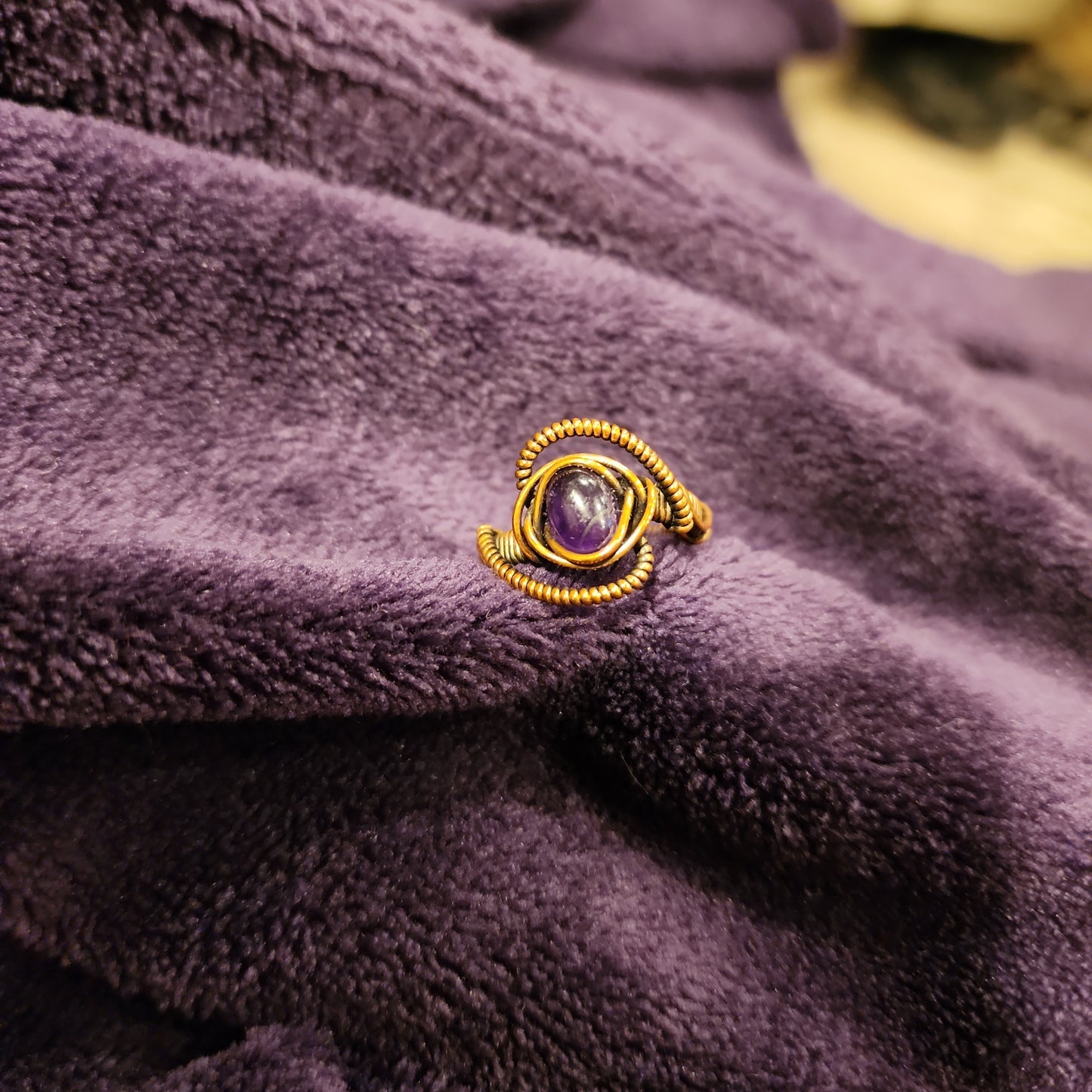 Amethyst Copper Rings