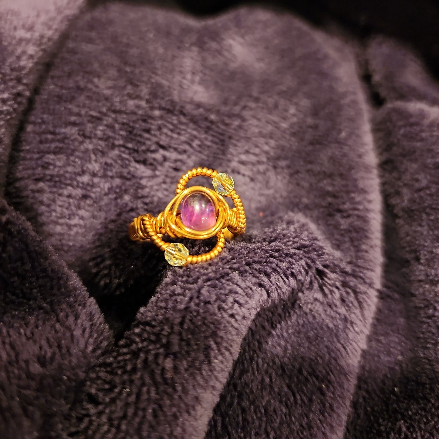 Amethyst Copper Rings