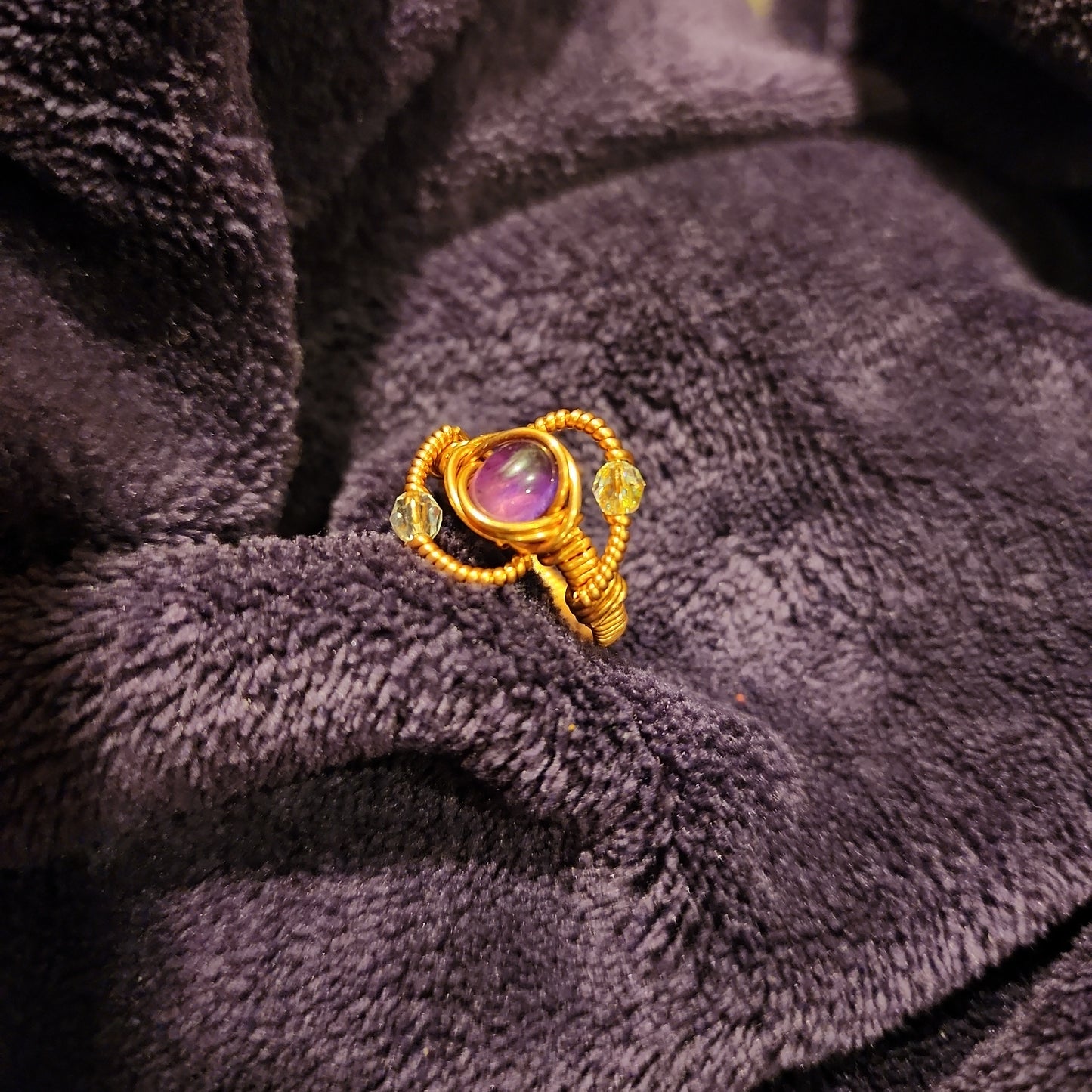 Amethyst Copper Rings