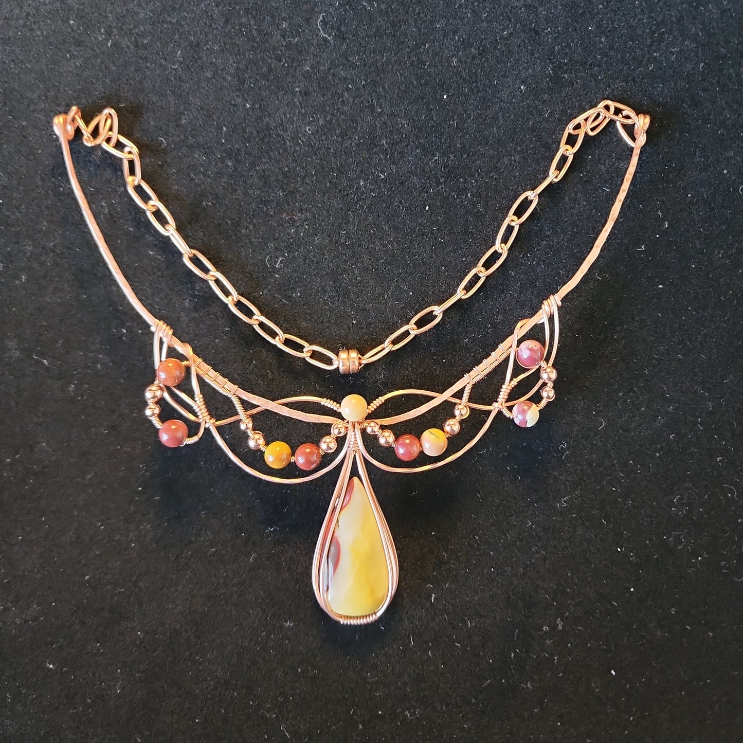 Mookaite Antiqued Copper Necklace