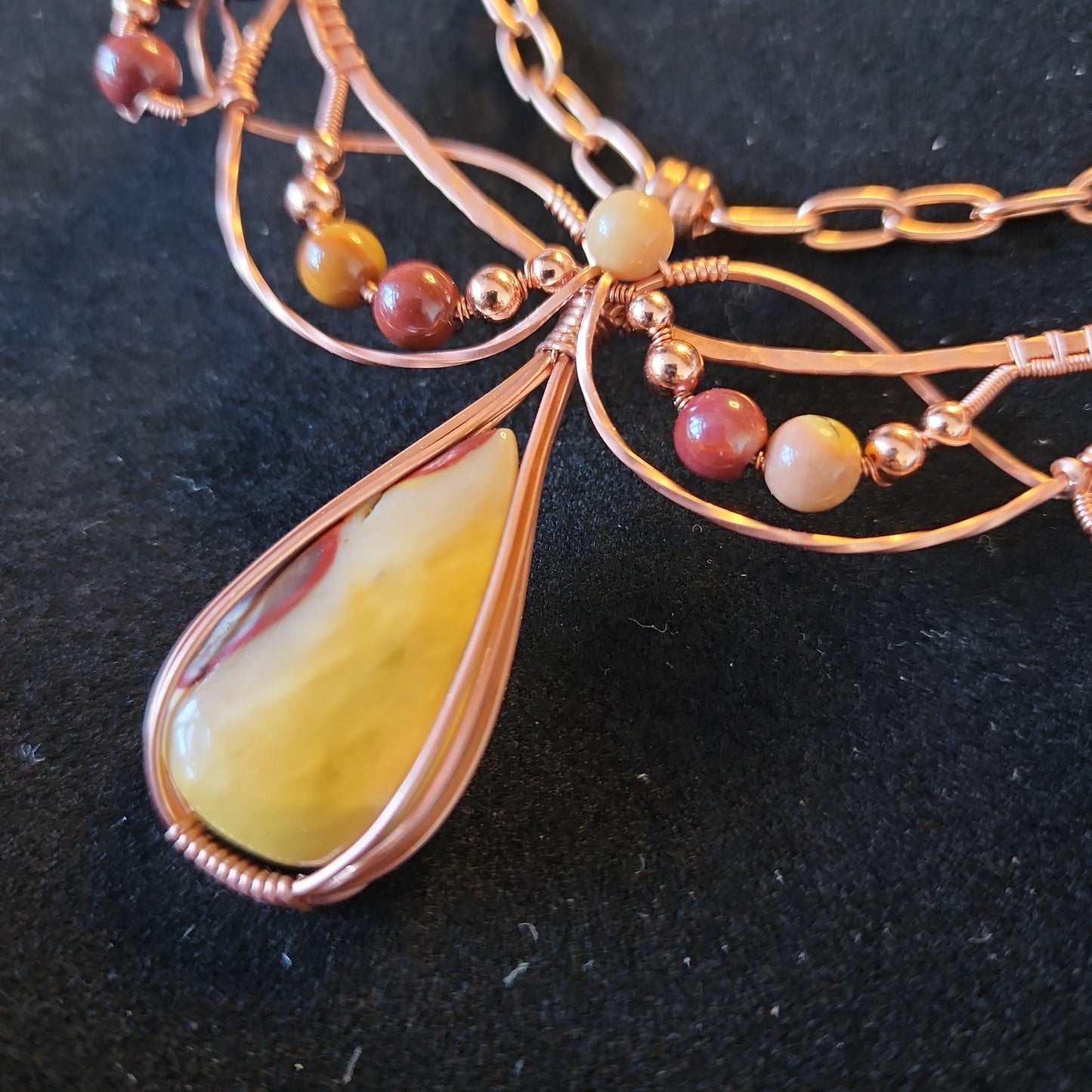 Mookaite Antiqued Copper Necklace