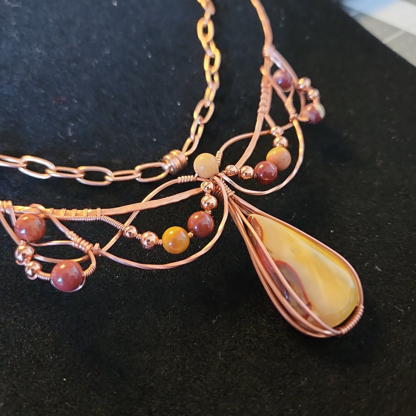 Mookaite Antiqued Copper Necklace