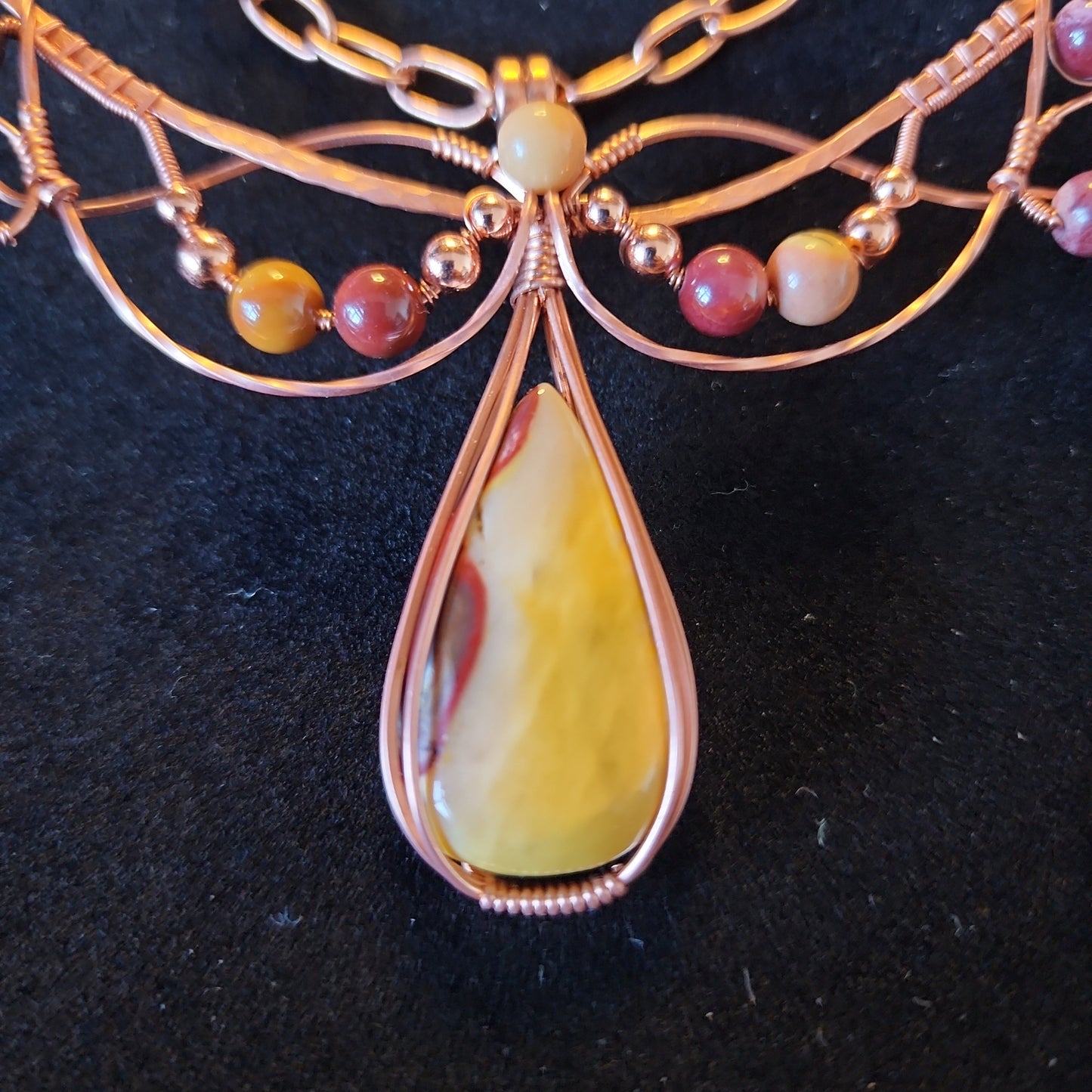 Mookaite Antiqued Copper Necklace