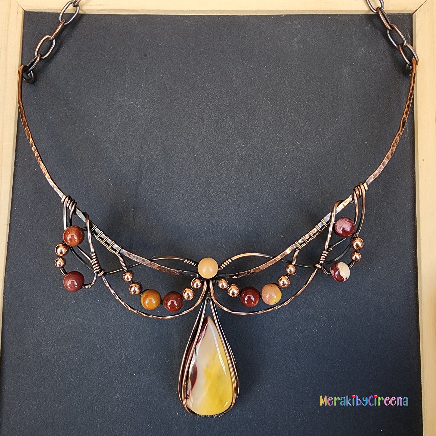 Mookaite Antiqued Copper Necklace