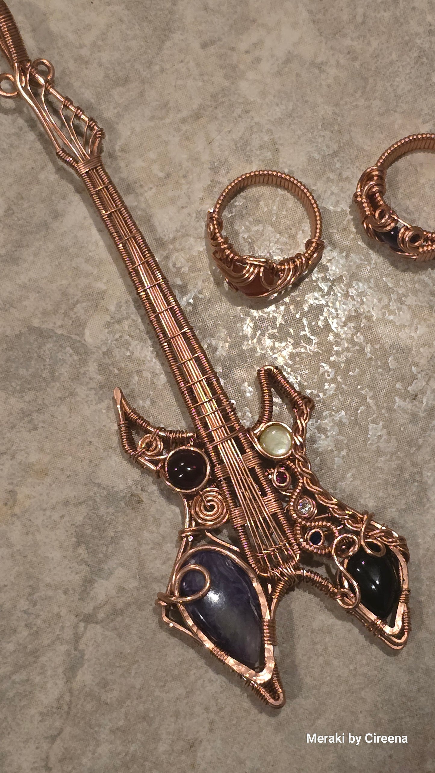 Custom Made Miniature Guitar with Stand