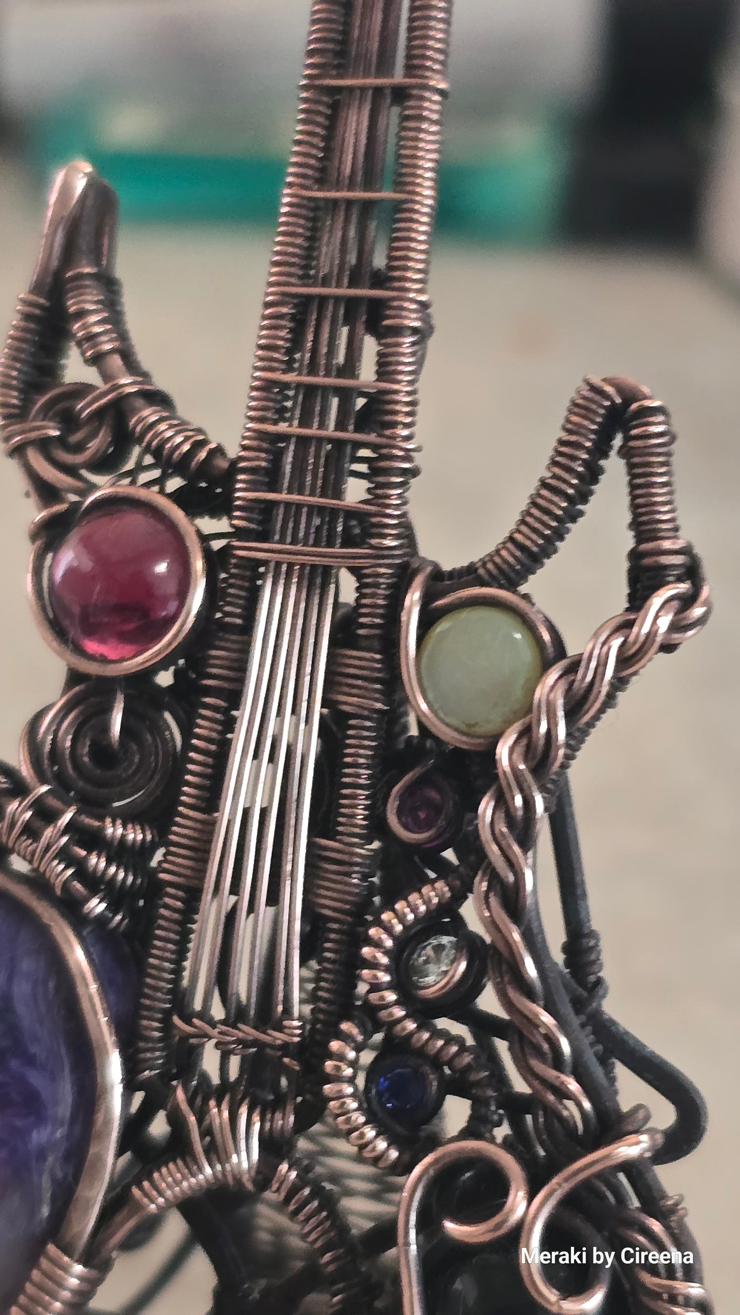 Chaos - Warlock Guitar Pendant with Stand