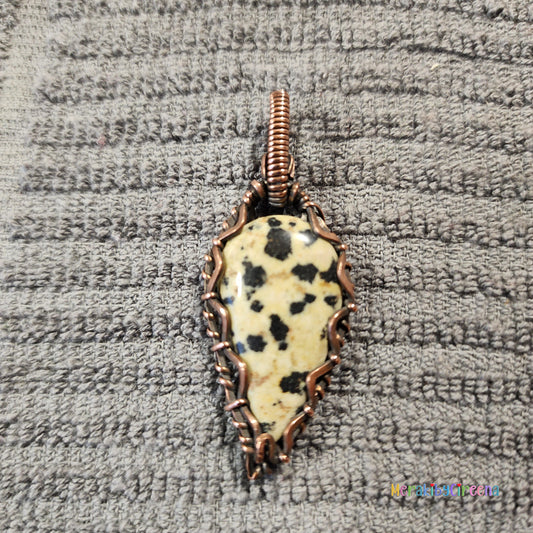 Dalmation Jasper in Antiqued Copper