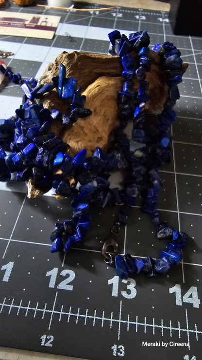 60" Lapis Lazuli Necklace