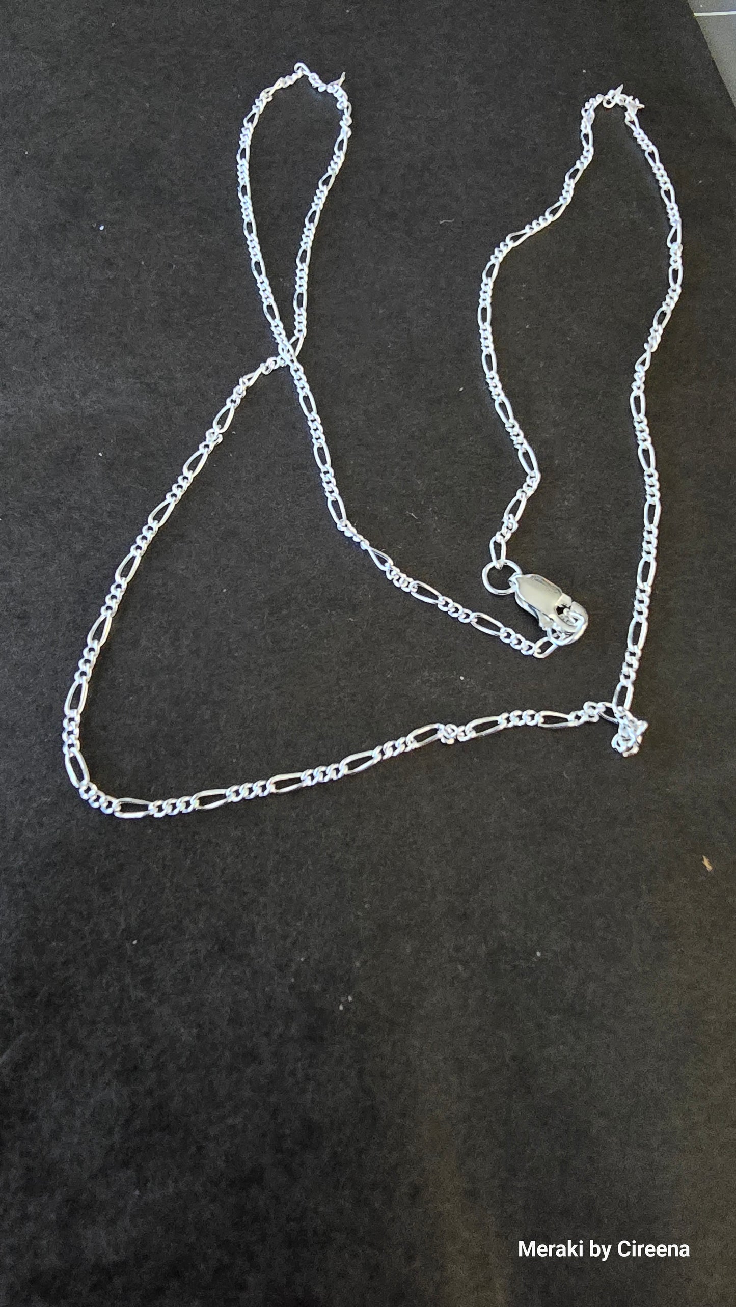 1.5 mm Sterling Silver Figaro Chain - 18"