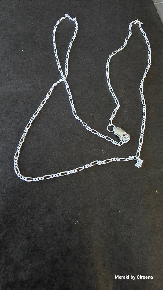 1.5 mm Sterling Silver Figaro Chain - 18"