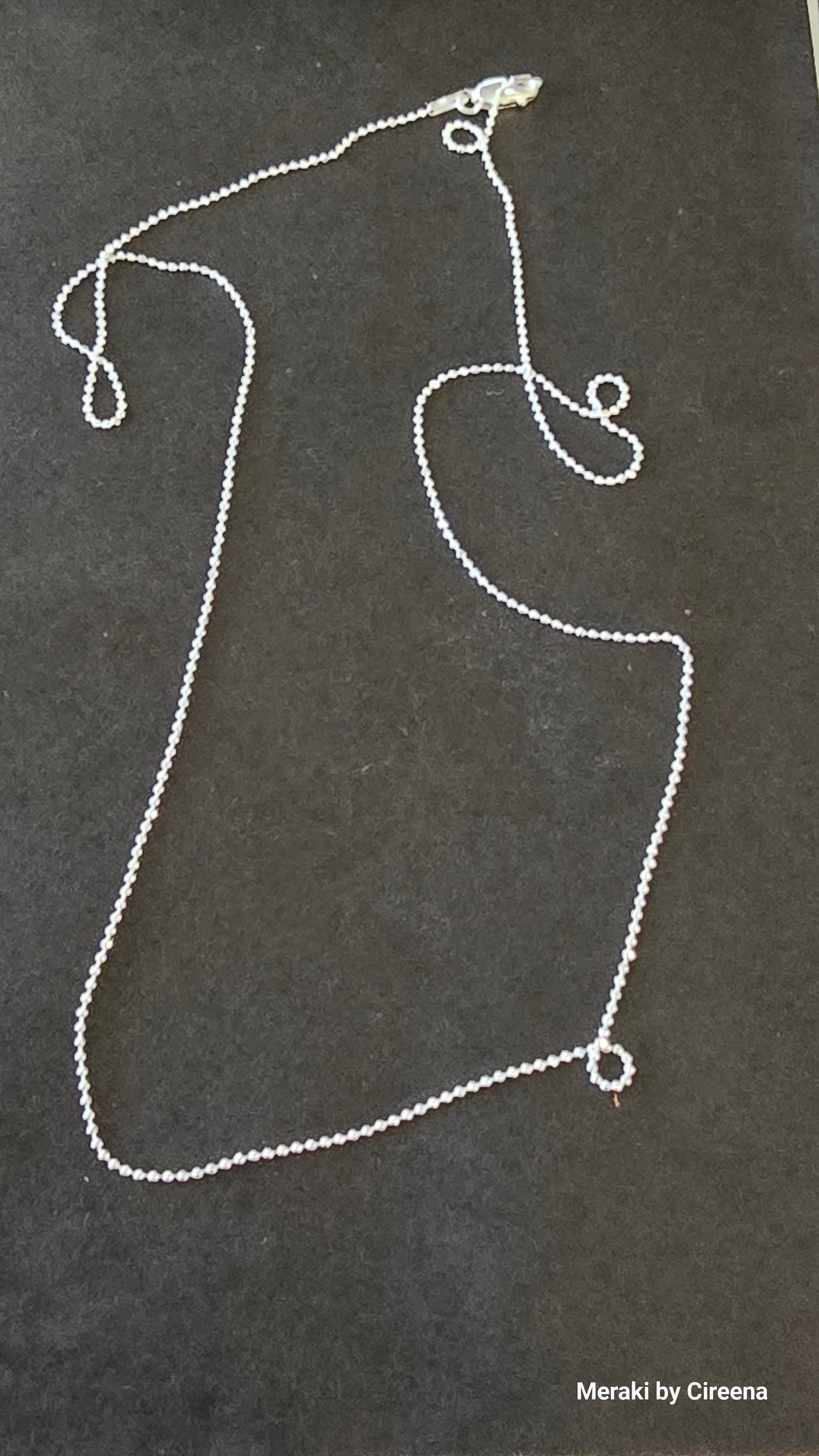 1 mm Italian Sterling Silver Diamond Cut Bead Chain - 20"