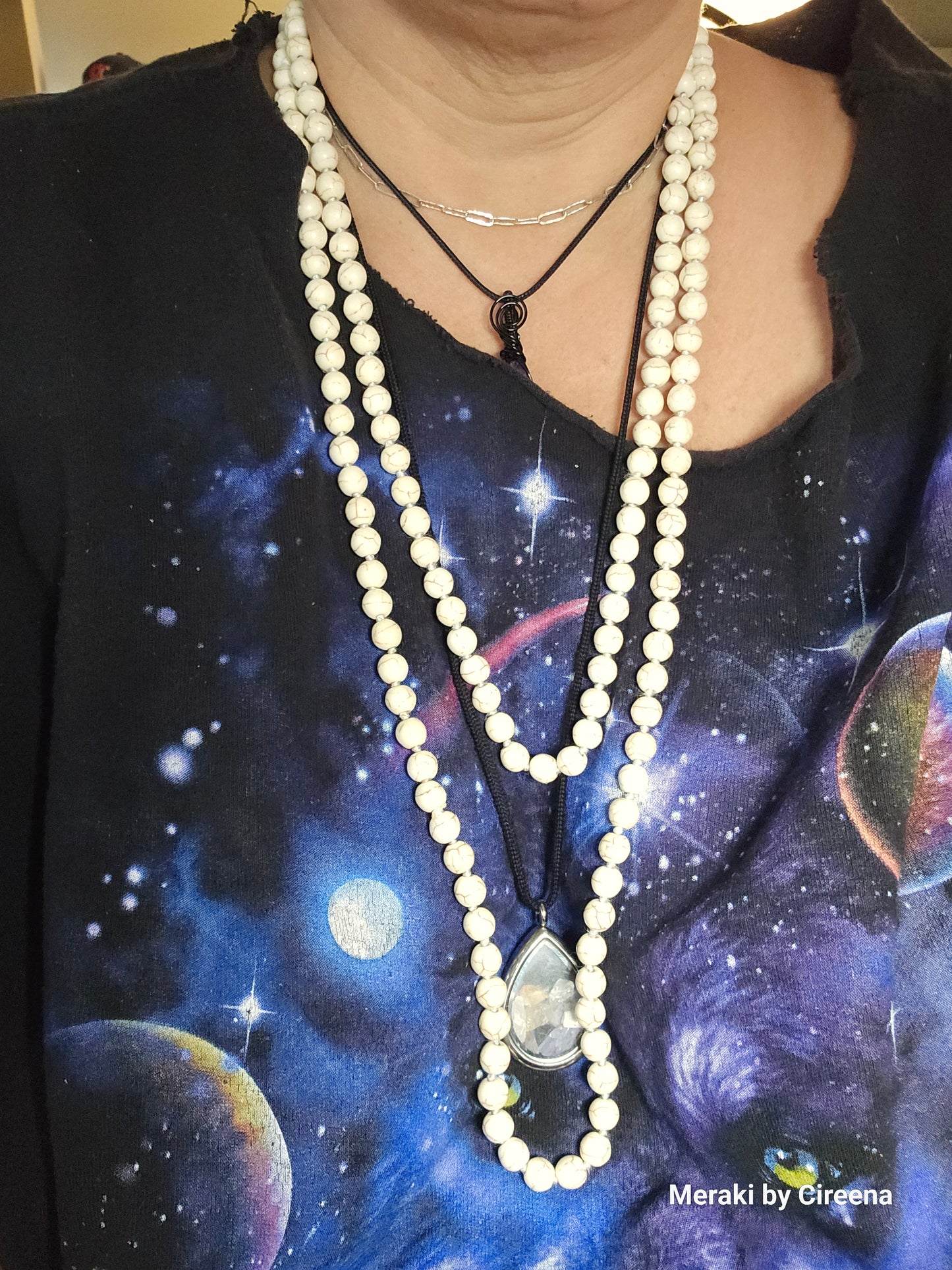 60" Howlite Necklace