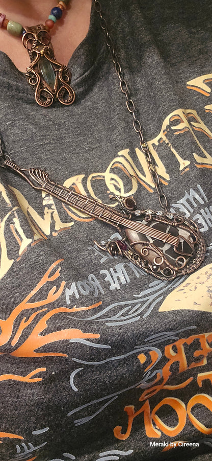 Stonebreaker - Thunderstorm inspired Guitar Necklace