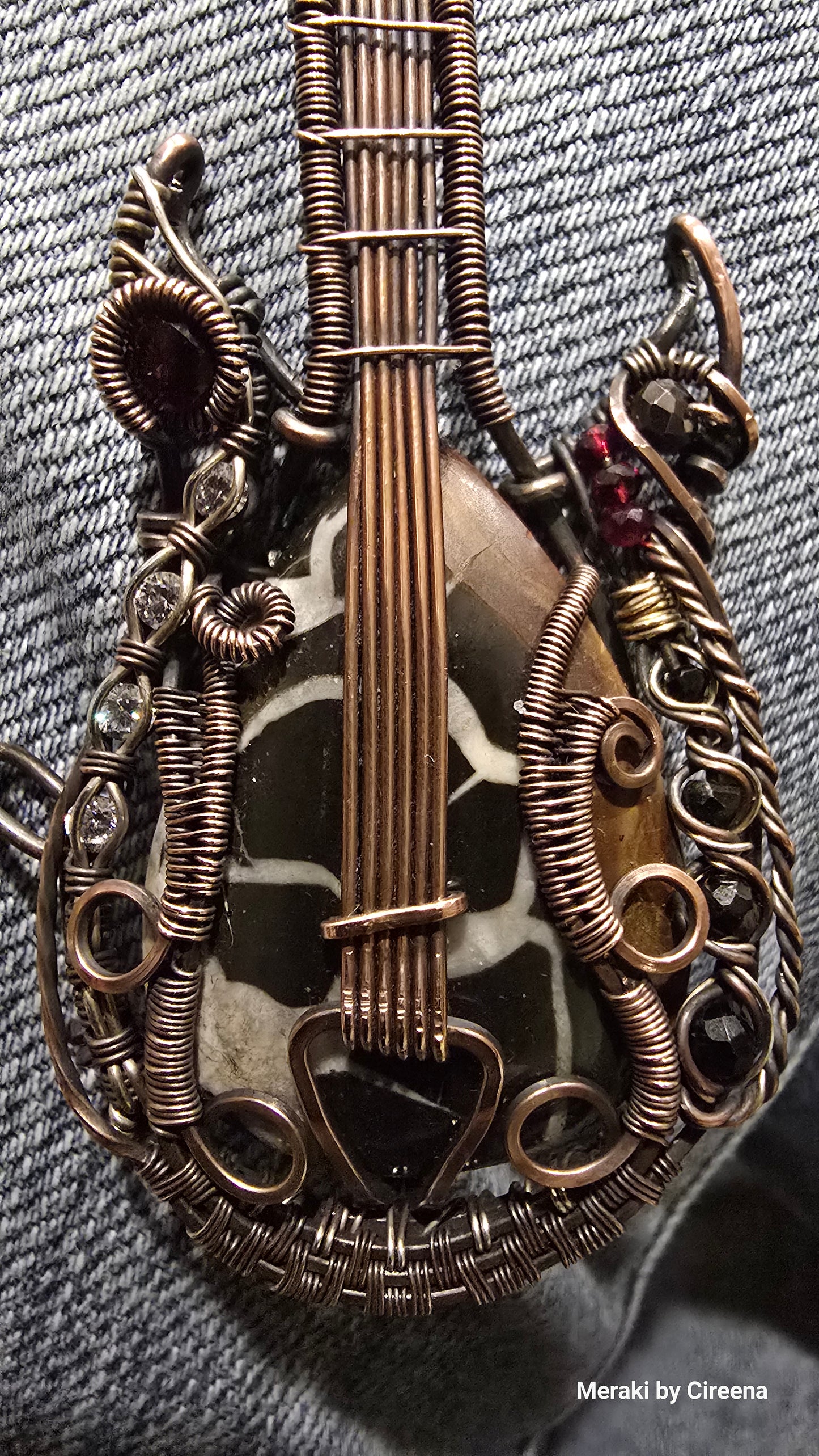 Stonebreaker - Thunderstorm inspired Guitar Necklace