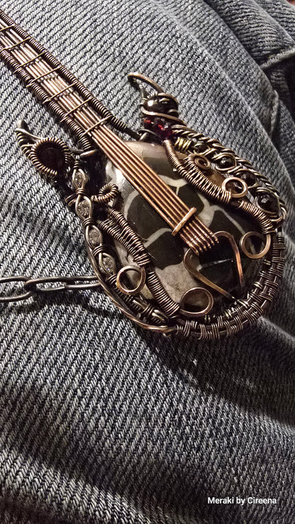 Stonebreaker - Thunderstorm inspired Guitar Necklace