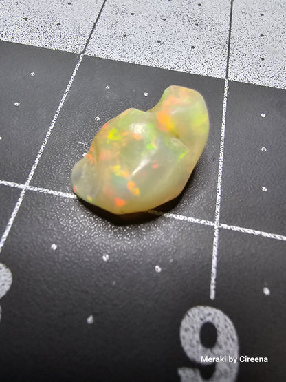 Honey Color Welo Opal Freeform Carving with rolling 🔥 flash- 8 ct